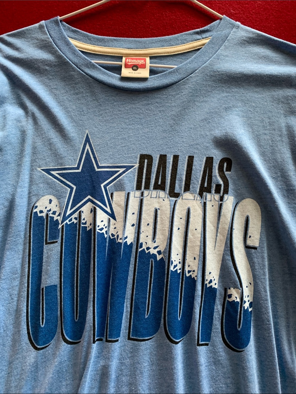 HOMAGE Sky Blue Dallas Cowboys Graphic Tee
